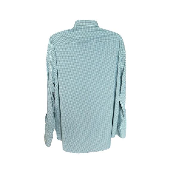 Peter Millar Men's Big & Tall Crown Sport Green Blue White Plaid Button Down XXL - Picture 2 of 5